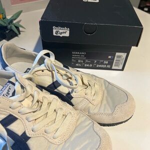 Onitsuka Tiger by Asics Serrano Women’s Cream and Navy Shoes